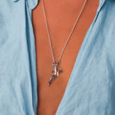 Hammerhead Shark Silver with Hidden Bail Pendant